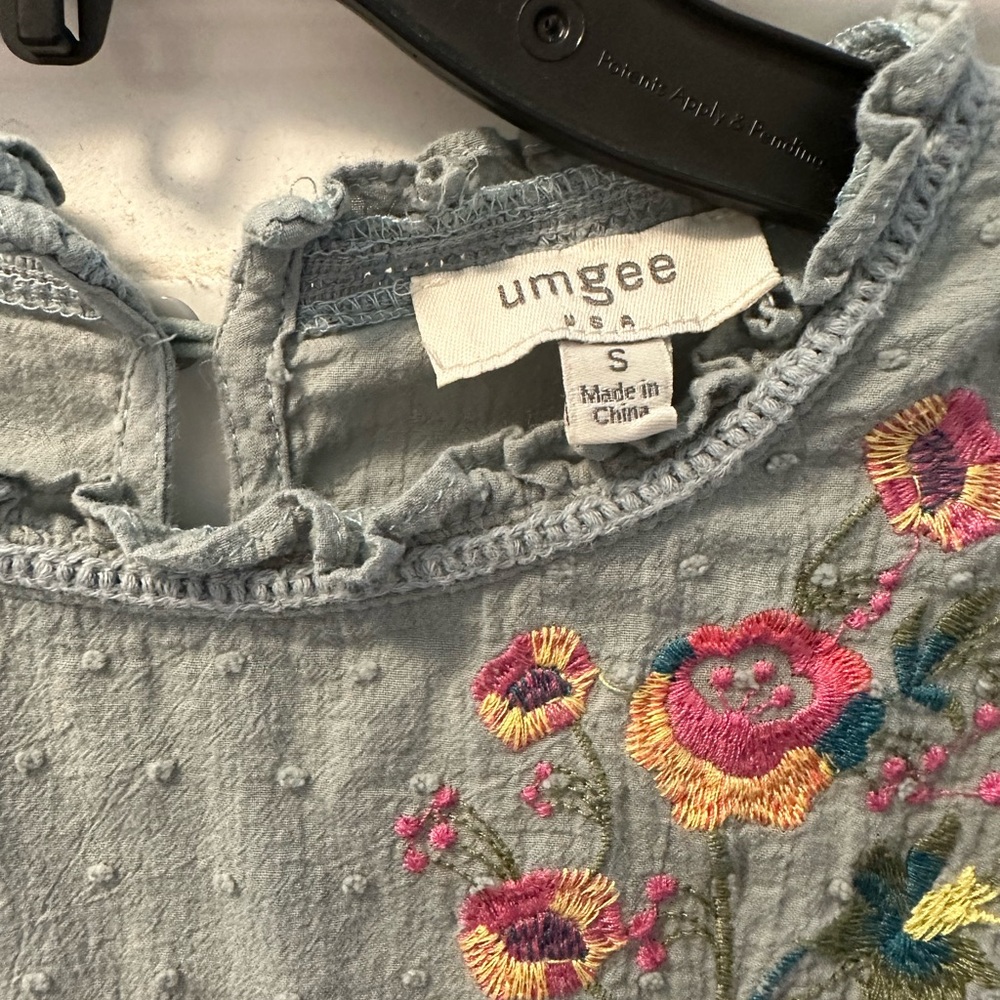 Mint green, Umgee Embroidered Mini dress - Picture 3 of 7